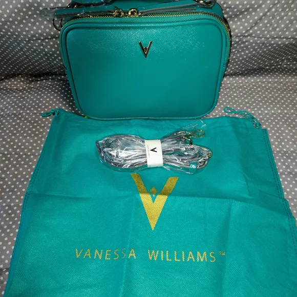 NWT Vanessa Williams Teal Crossbody Bag - Picture 3 of 5